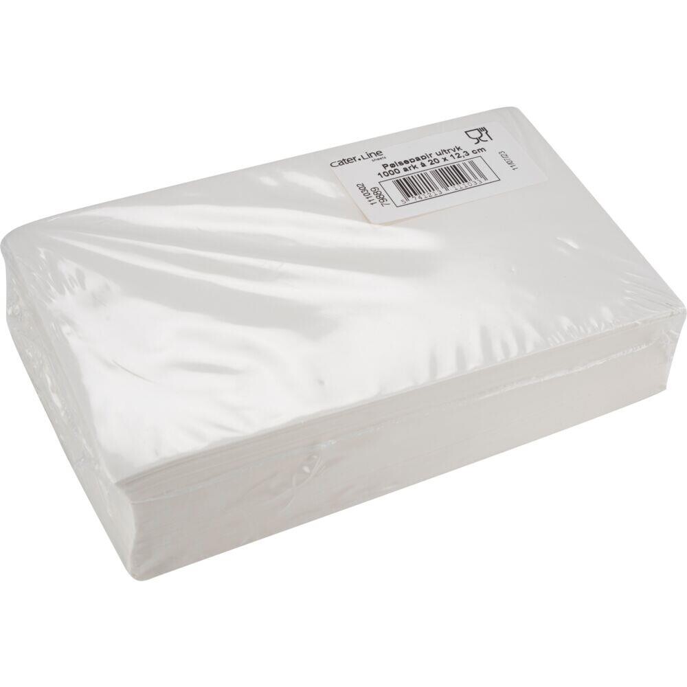 Pølsepapir, Rul-let, bleget greaseproof papir, 12,30x20 cm, 1 ark - 10 stk