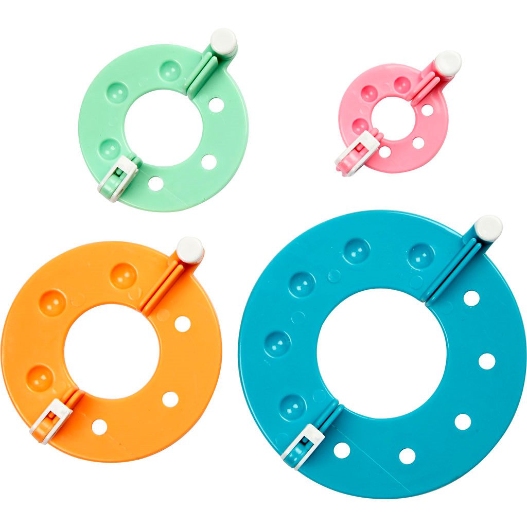 Pompon maker diameter 3,5 - 8,5 cm - 4 stk.