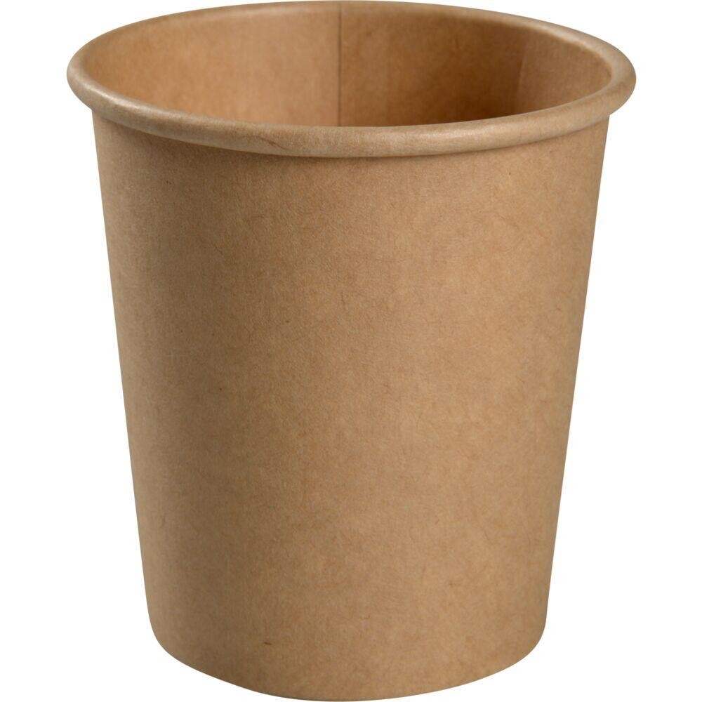 Portionsbæger 6,5cm Ø6,15cm 120 ml brun papir|PE 4 oz - 1000 stk
