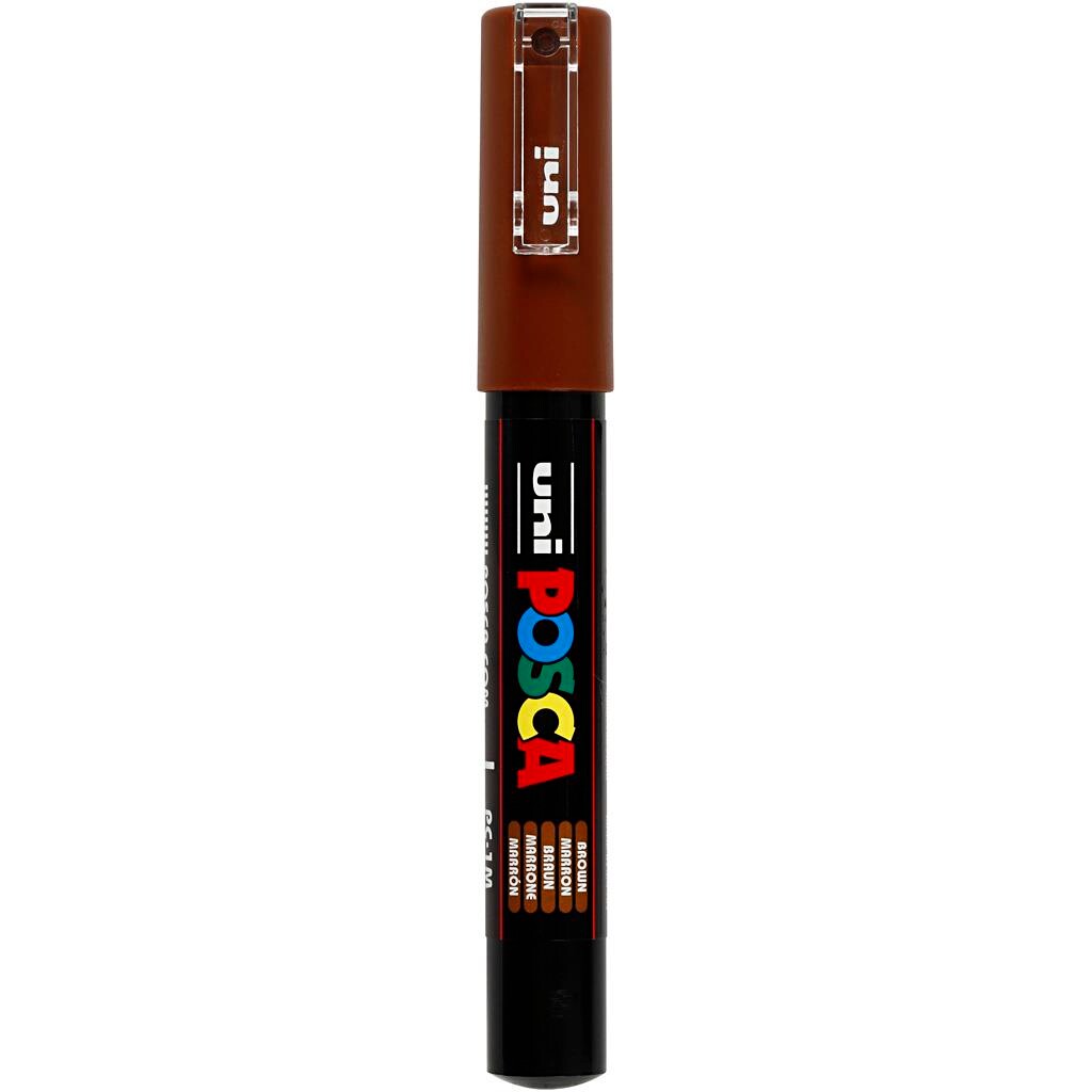 Posca tusser, stregtykkelse: 0,7 mm, PC-1M , brown, extra-fine, 1stk.