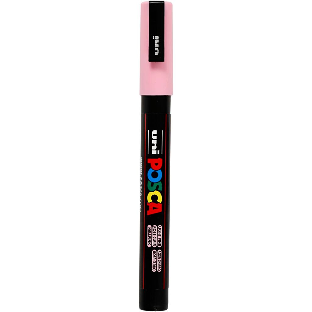 Posca tusser, stregtykkelse: 0,9-1,3 mm, PC-3M , light pink, fine, 1stk.