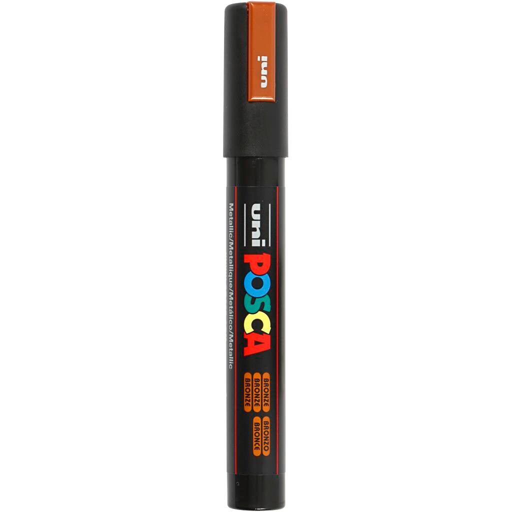 Posca tusser, stregtykkelse: 2,5 mm, PC-5M , bronze, medium, 1stk.