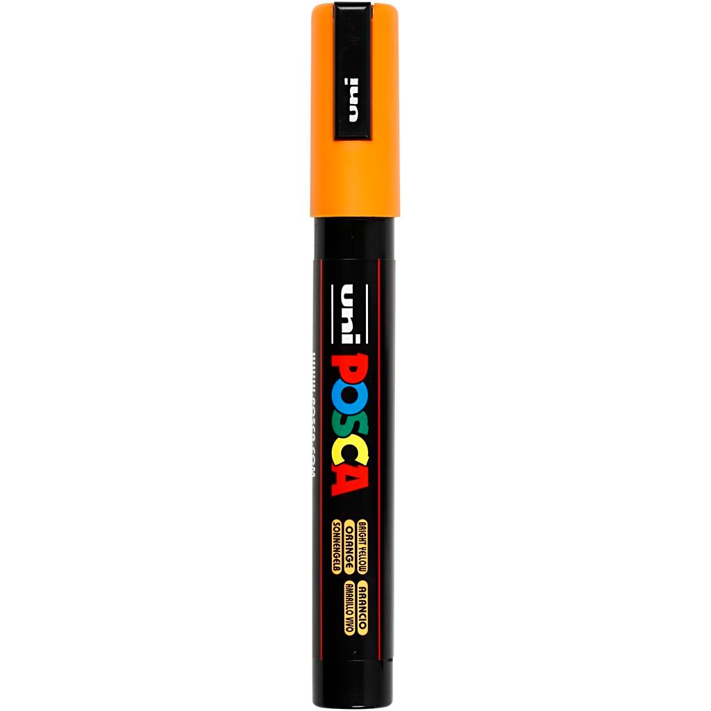 Posca tusser, stregtykkelse: 2,5 mm, PC-5M , orange, medium, 1stk.