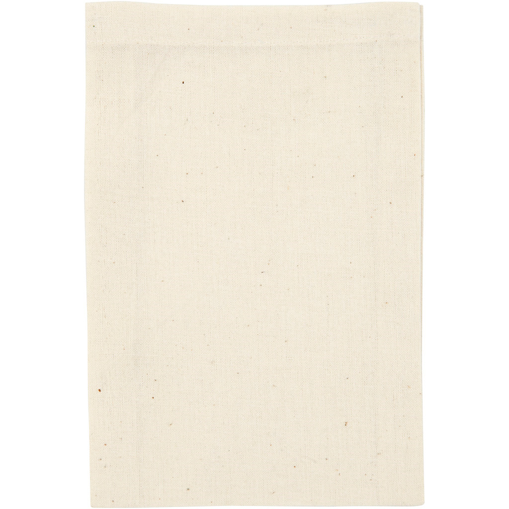 Stofpose - Lys natur - 10 x 15 cm - 4 stk.