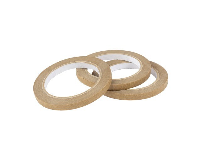 Poselukker tape papir brun 9mmx50m - 16 ruller