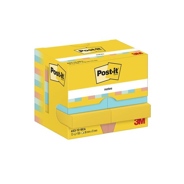 Post-it blok Beachside 38x51mm 12 stk