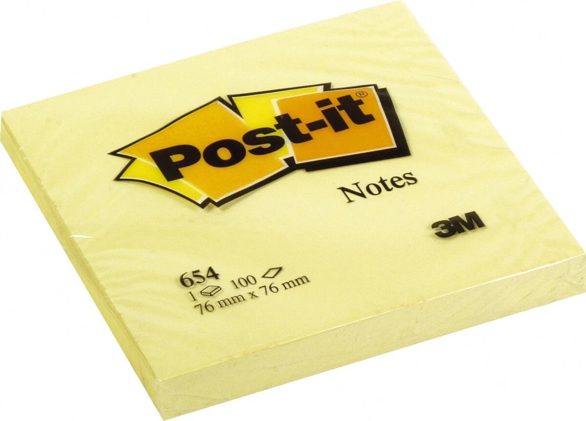 Post-it blok Canarygul - 12 blokke