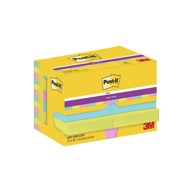 Post-it blok Super Sticky Cosmic 47,6x47,6mm 12 stk