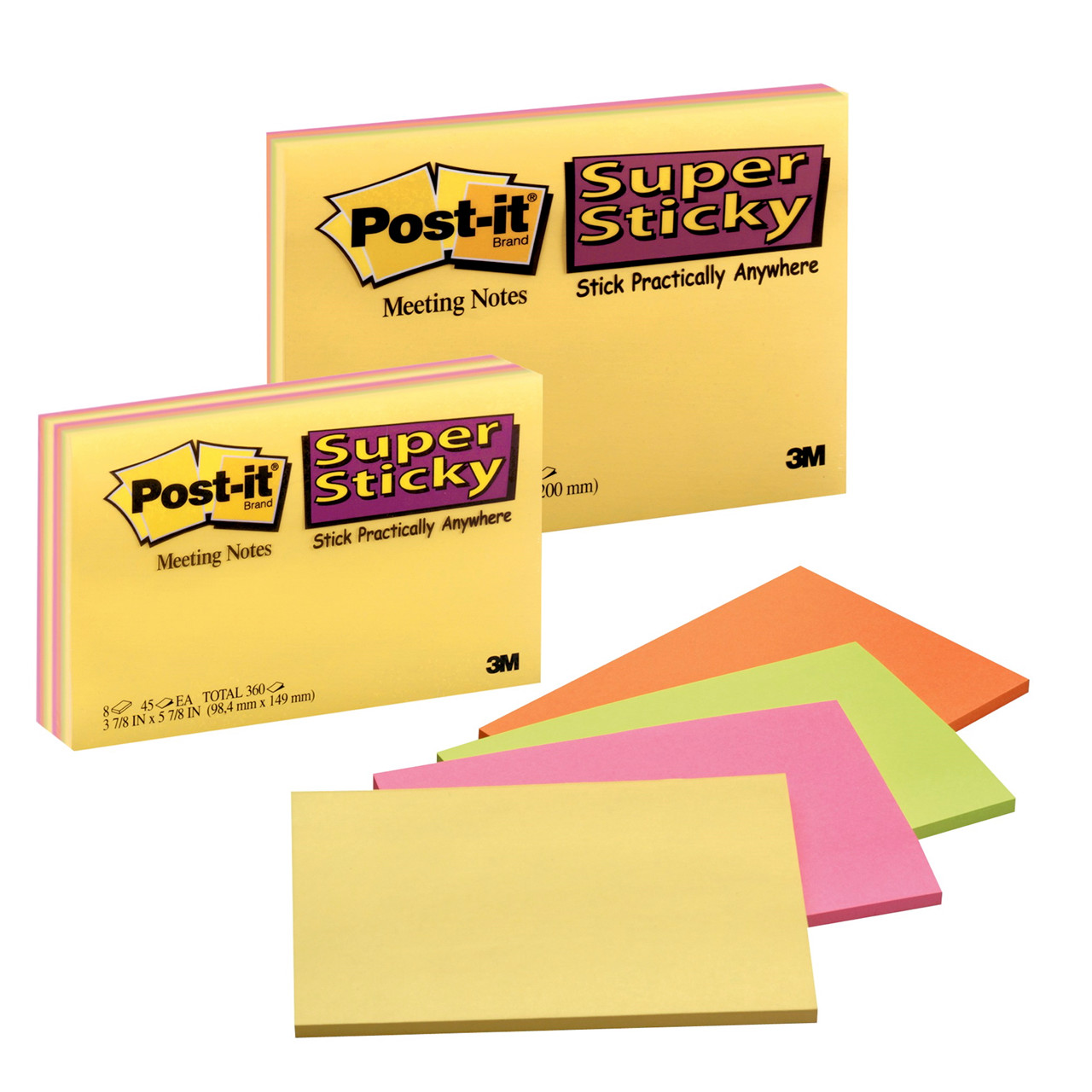 Post-it blokke - Super Sticky Meeting Notes - 152 x 101 mm - 4 stk