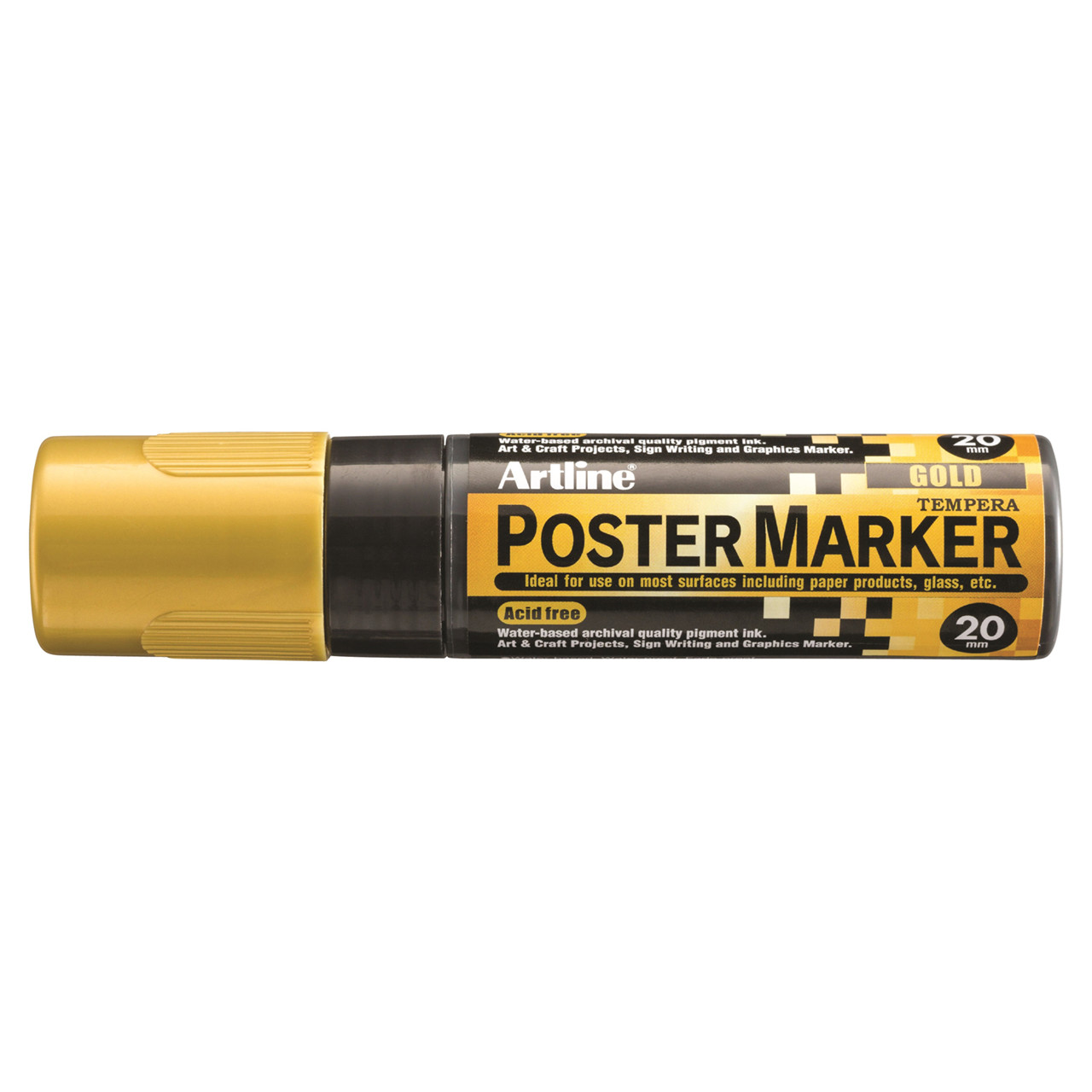 6 stk. Poster Marker Artline 20 guld - Køb minimum 6 stk.