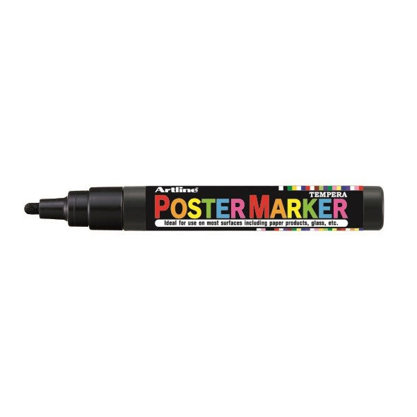 12 stk. Poster Marker Artline EPP-4 2.0 sort - Køb minimum 12 stk.