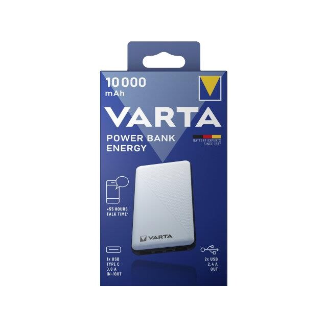 Powerbank Varta Fast Energy, 10000mAh - Hvid