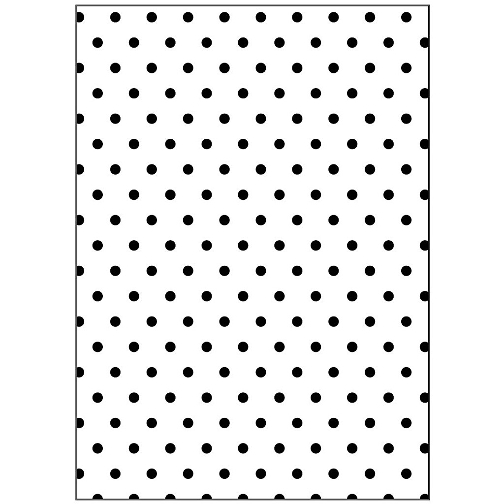Prægeskabelon - Polka prikker - 13x18,5 cm - 2 mm