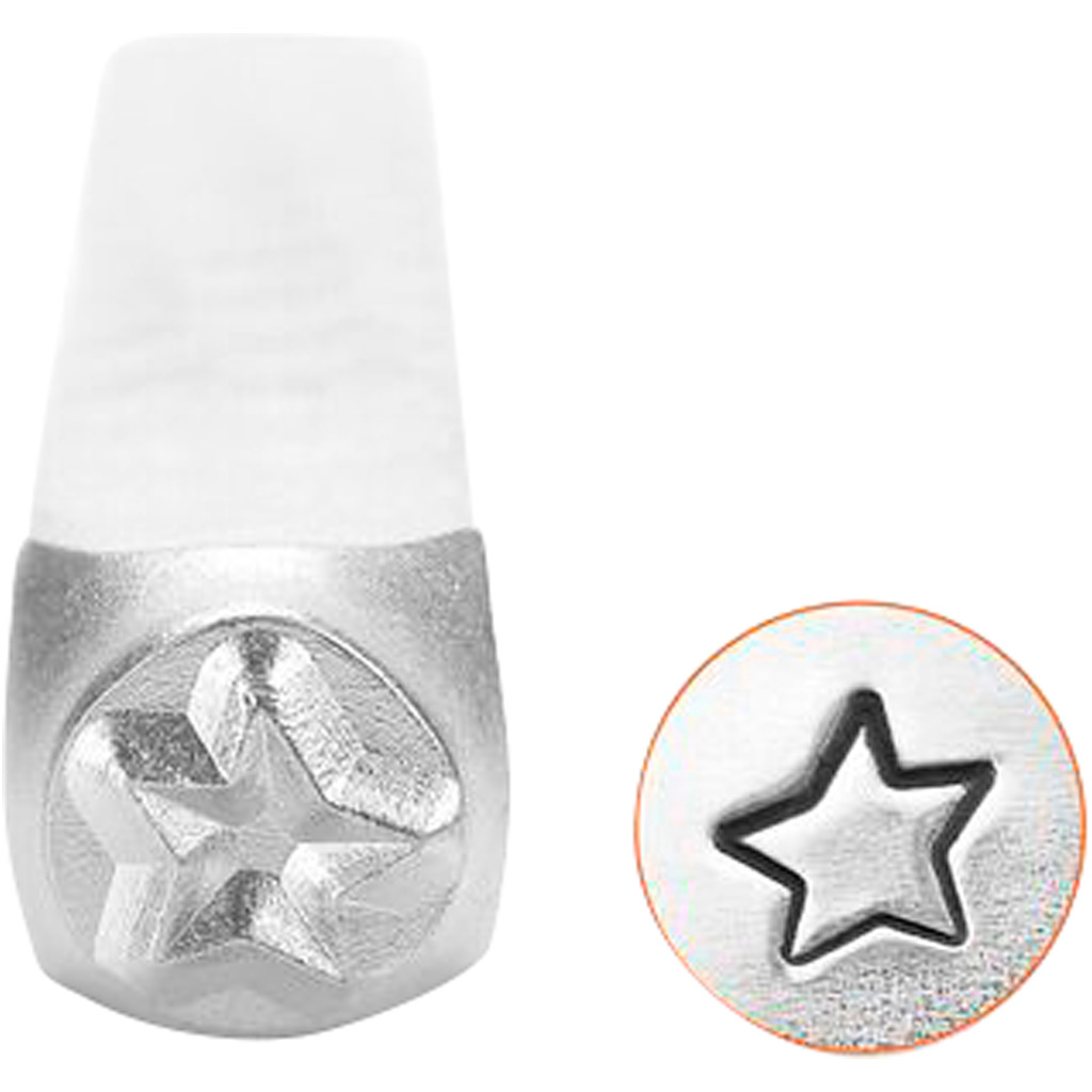 Prægestempel, str. 3 mm, L: 65 mm, Stjerne, 1stk.