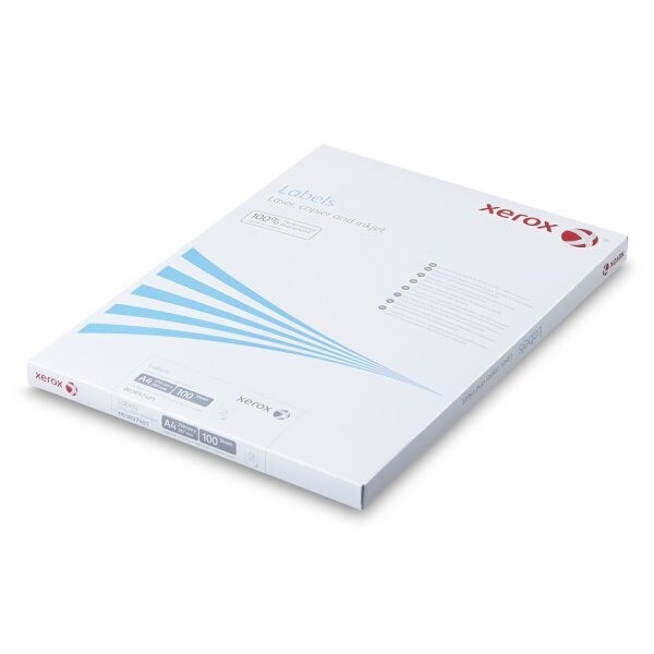 Print selv etiketter Xerox 210 x 297 mm 1 pr. ark - 100 ark