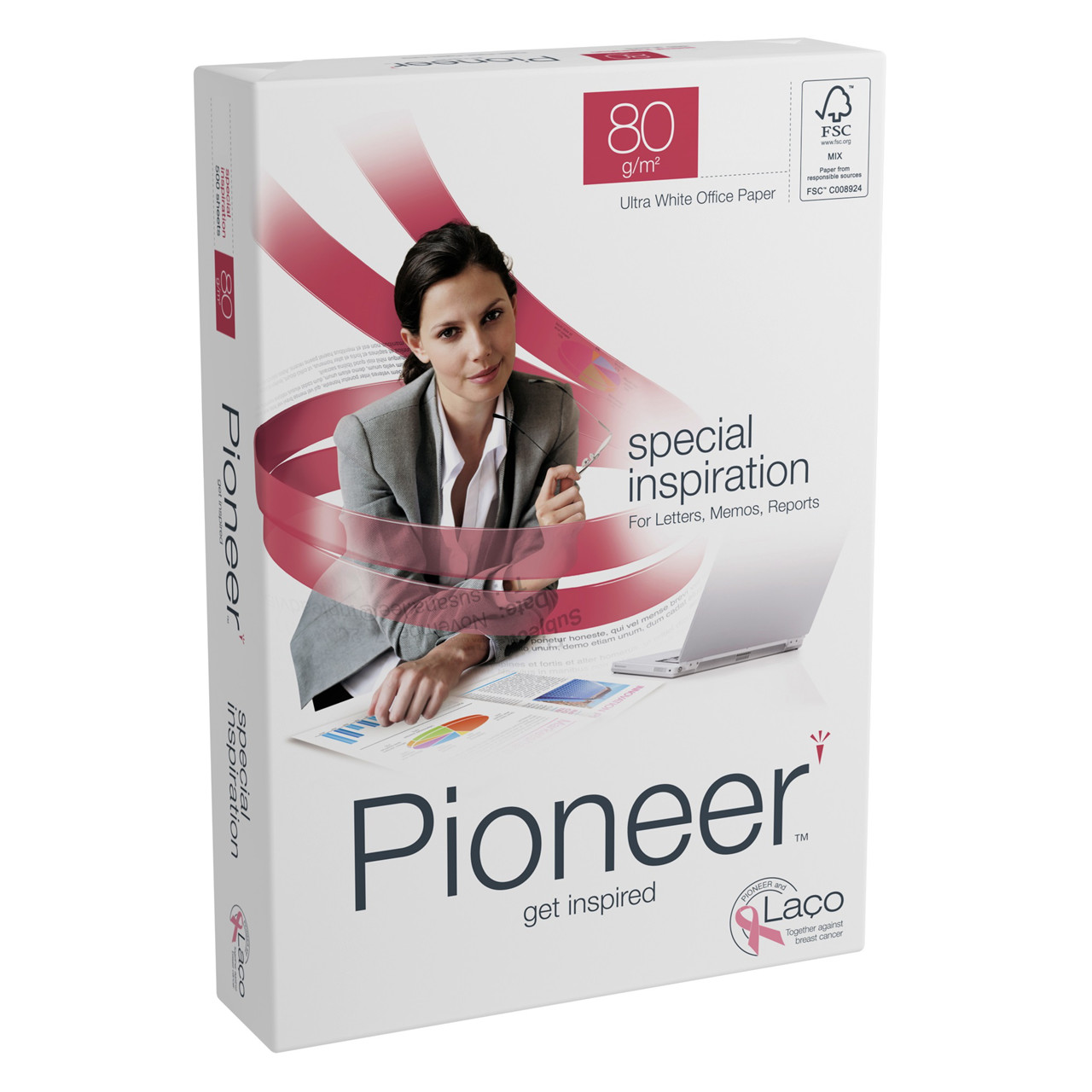 Printerpapir - Pioneer 80 gram A4 med 4 huller - 500 ark