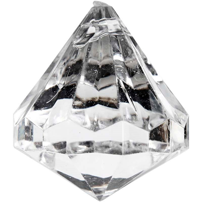 Prisme - 27x30mm hul 2.5mm blank transparent - 8 st
