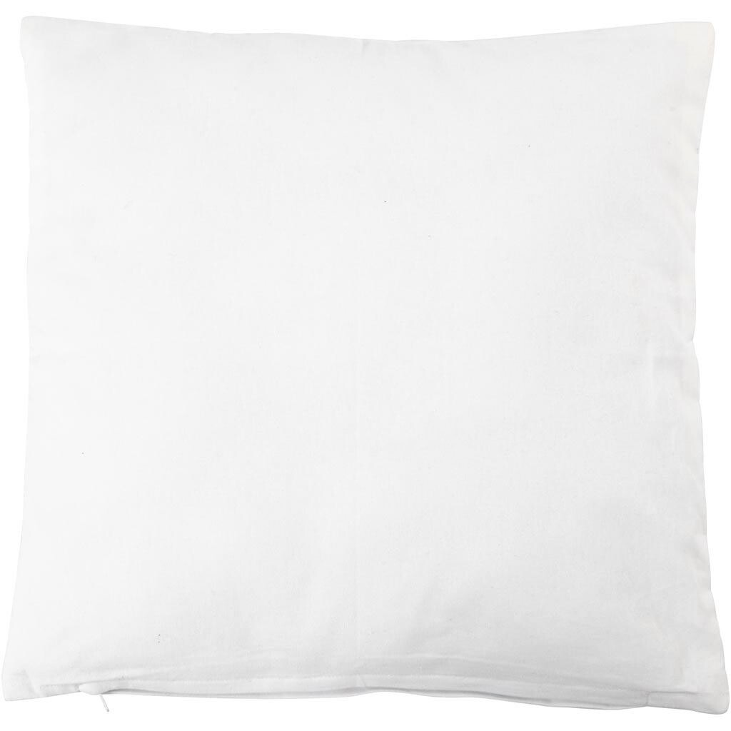 Pudebetræk - 40x40 cm - 145 g - Hvid - Bomuld - 1 stk