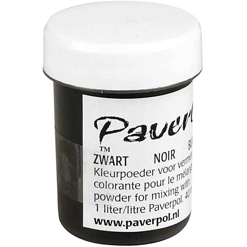 Pulverfarve Paverpol sort - 40 ml