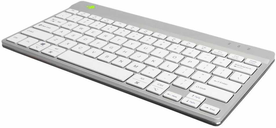 Trådløs tastatur R-Go Compact Break ergonomic wireless keyboard White Nordic