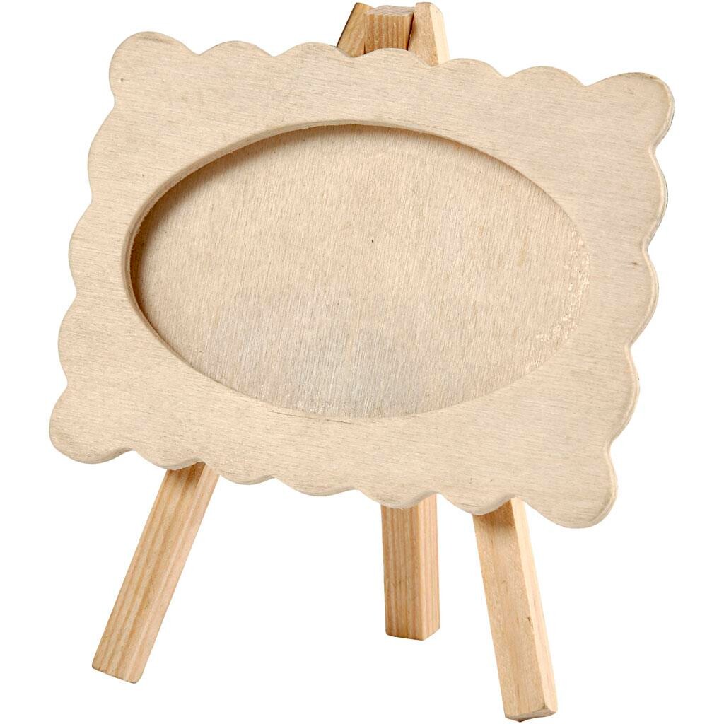Ramme på staffeli størrelse 13,2 x 11,5 cm tykkelse 18 mm | krydsfiner