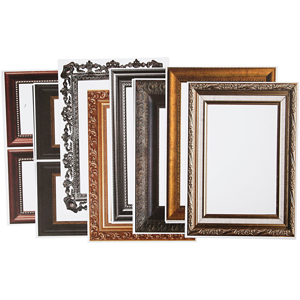 Billedrammeark – 26,2x18,5 cm – Metallic farver – 16 ark – Karton 230 g