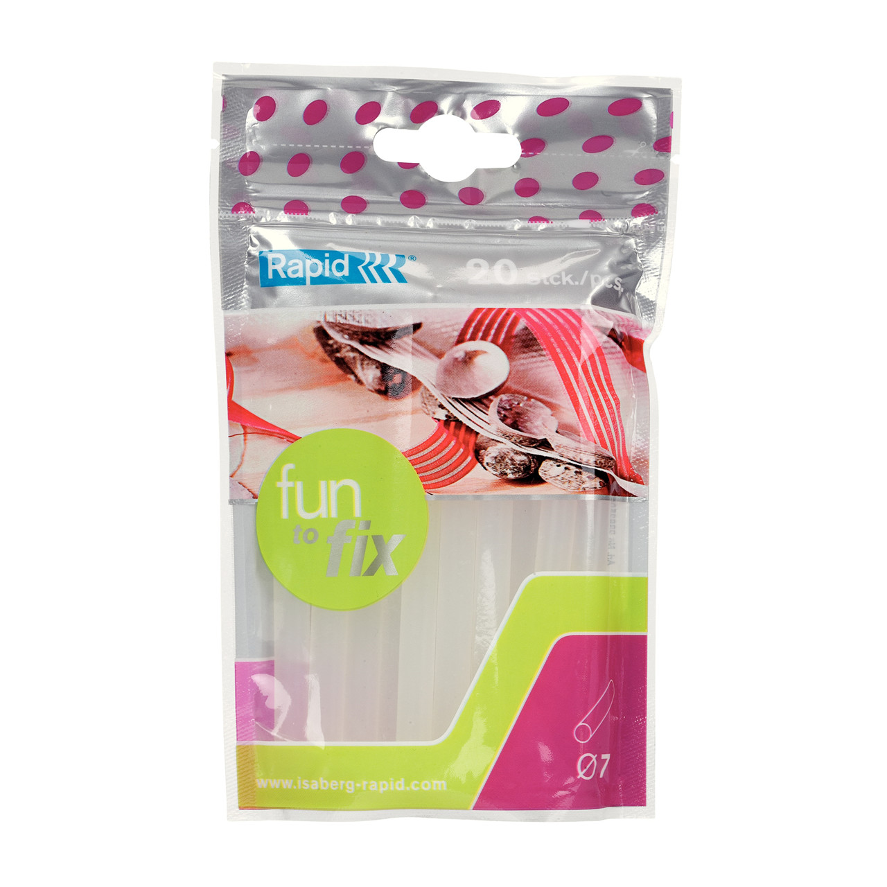 Lim til limpistol 7 mm transparent Rapid - 20 stk.