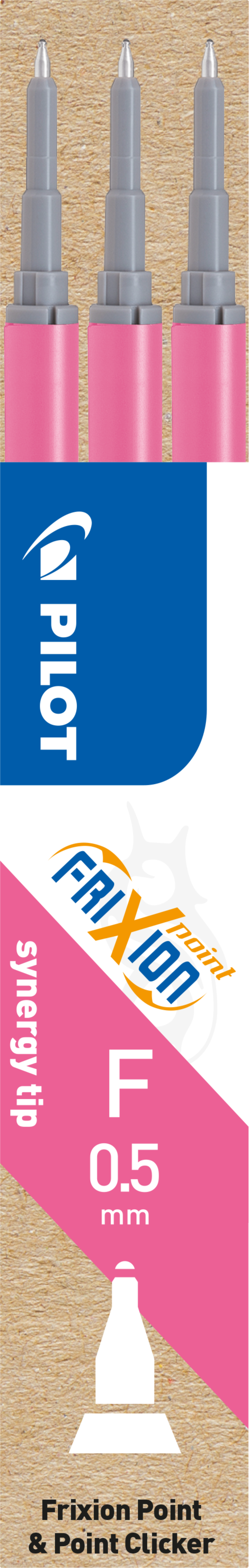 Refill Pilot 3-pack FriXion Point Pink 0,5mm 3-pack