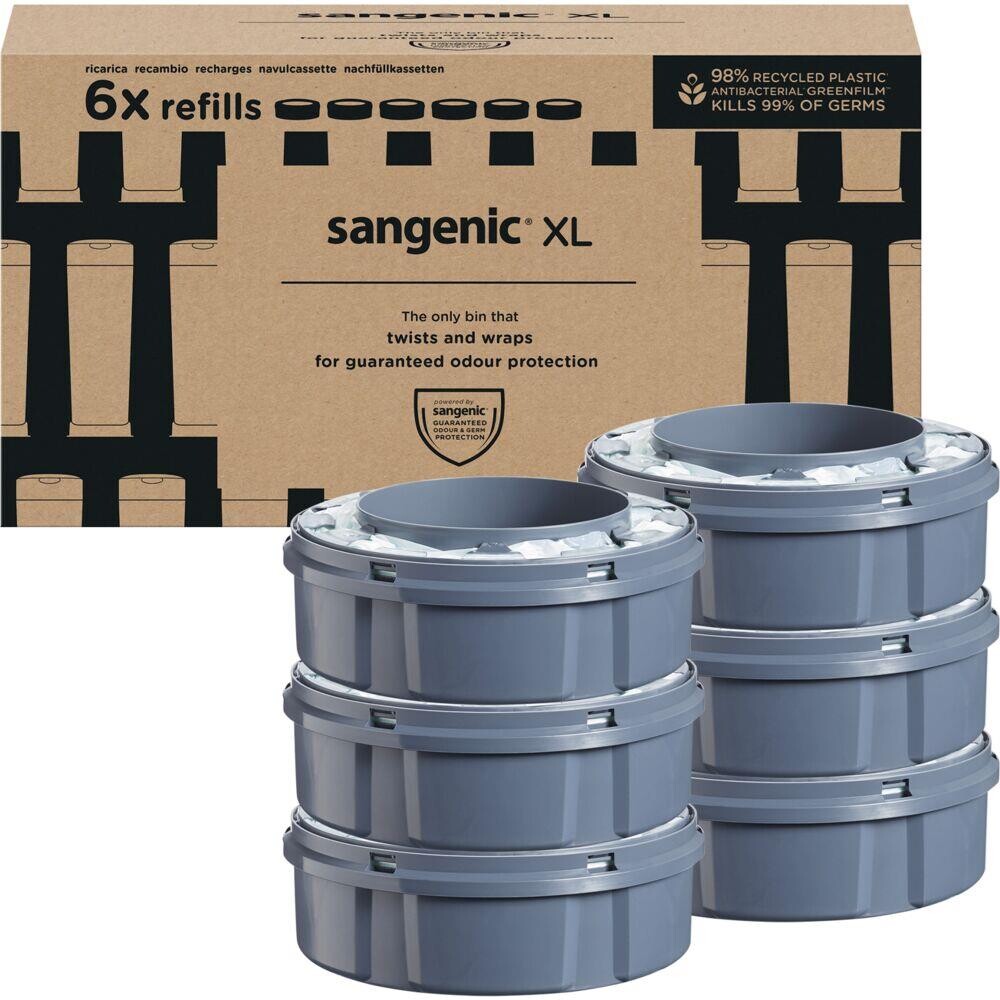 Refill til Blespand - Sangenic Easiseal Twist&Click XL - Parfumeret - 6 stk