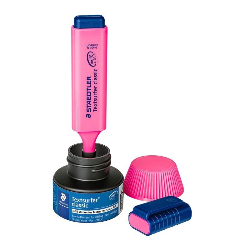 Overstregningstusch Refill til Textsurfer Classic 362 rosa - 4 stk