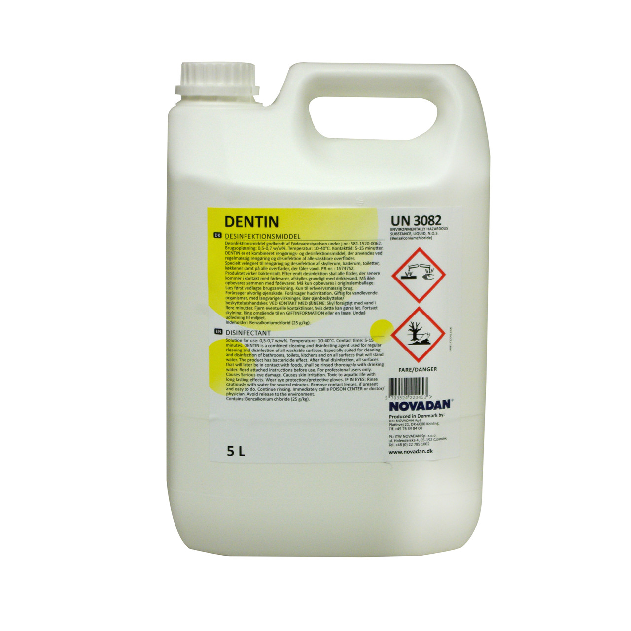 Rengørings- og Desinfektionsmiddel - Dentin - 5 liter