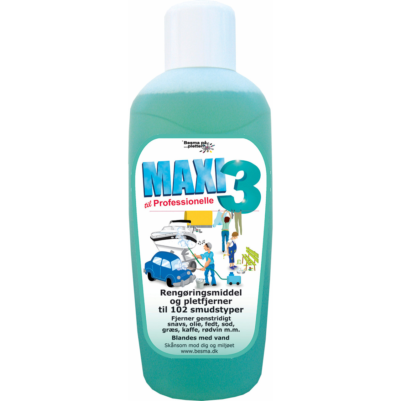 Rengøringsmiddel - Maxi 3 Display - 8 x 1 liter