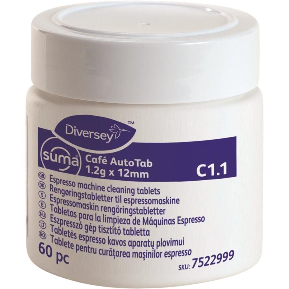 Rengøringstabletter - Diversey Suma Cafe Auto Tab C1.1 1,2g x 12mm - Til espressomaskiner - 2 pakker