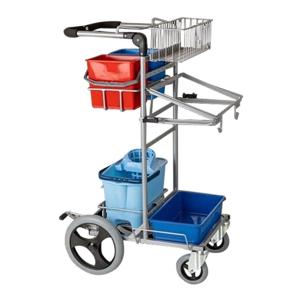Rengøringsvogn, Tina Trolleys ERGO, galvaniseret stål/pulverlakeret stål, vicevært model 2