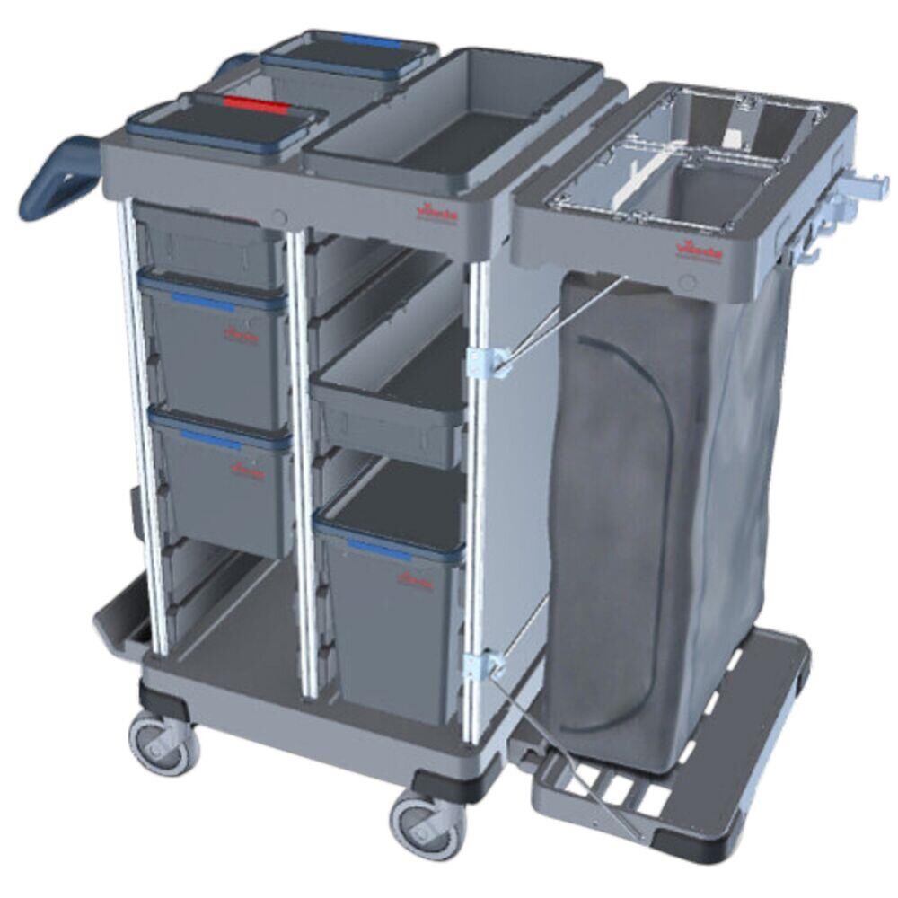 Rengøringsvogn - Vileda Origo 2 Ready-to-Go CX grå - 66x60x141,5 cm