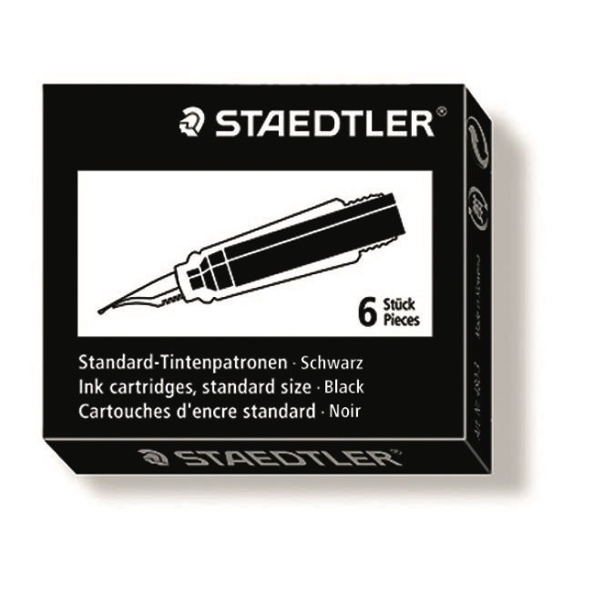 Refill til fyldepen Staedtler sort - 6 stk