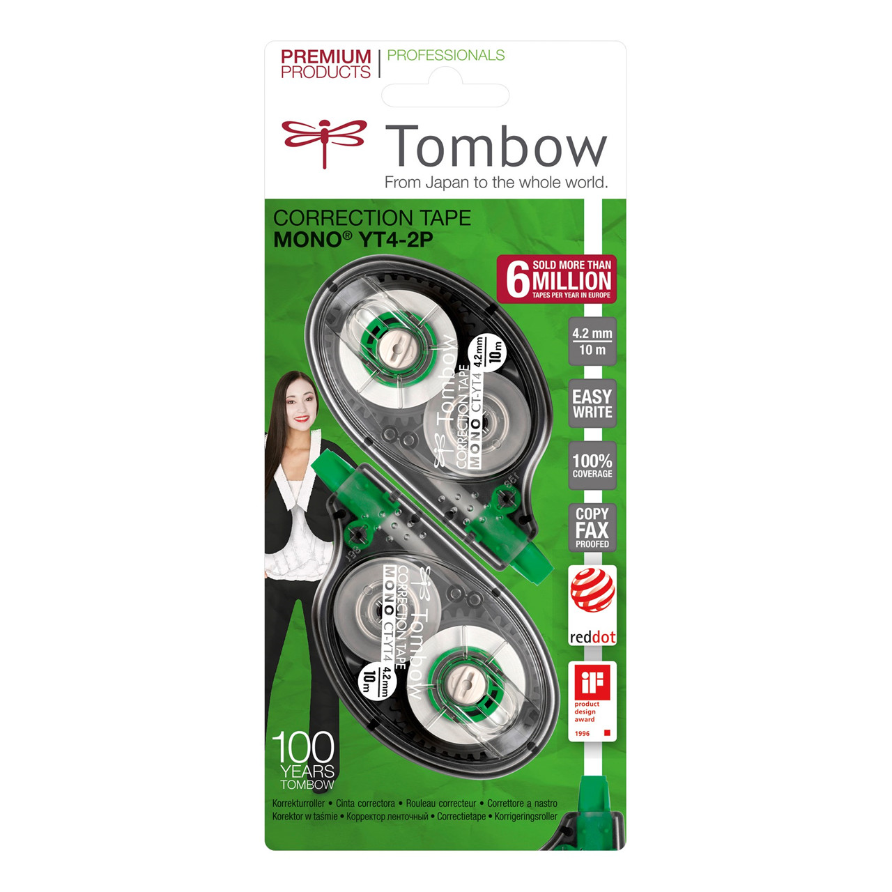 6 stk. Rettetape Tombow MONO YT4 2/blister value pack - Køb minimum 6 stk.