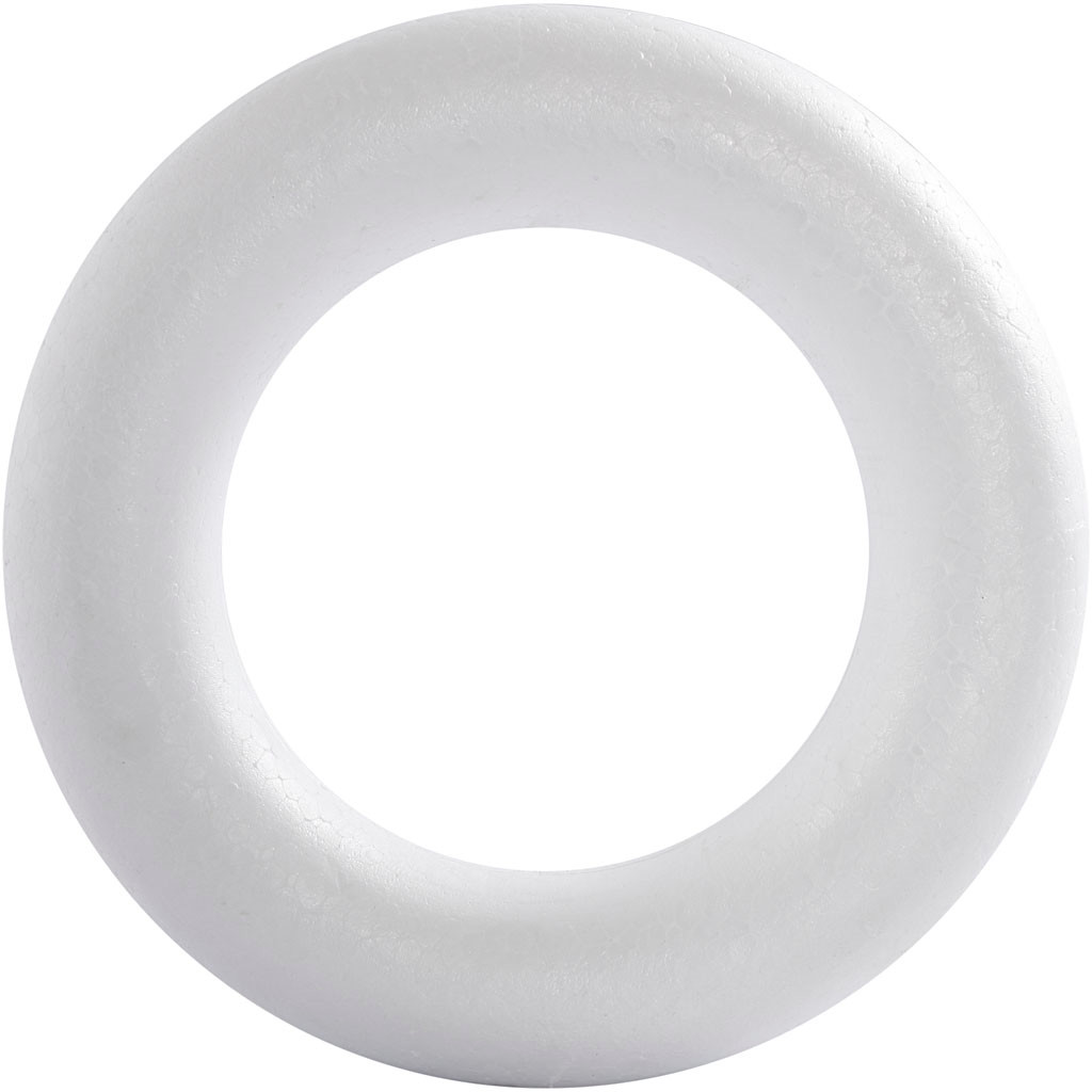 Ring udvendige mål 21,5 cm tykkelse 45 mm | styropor