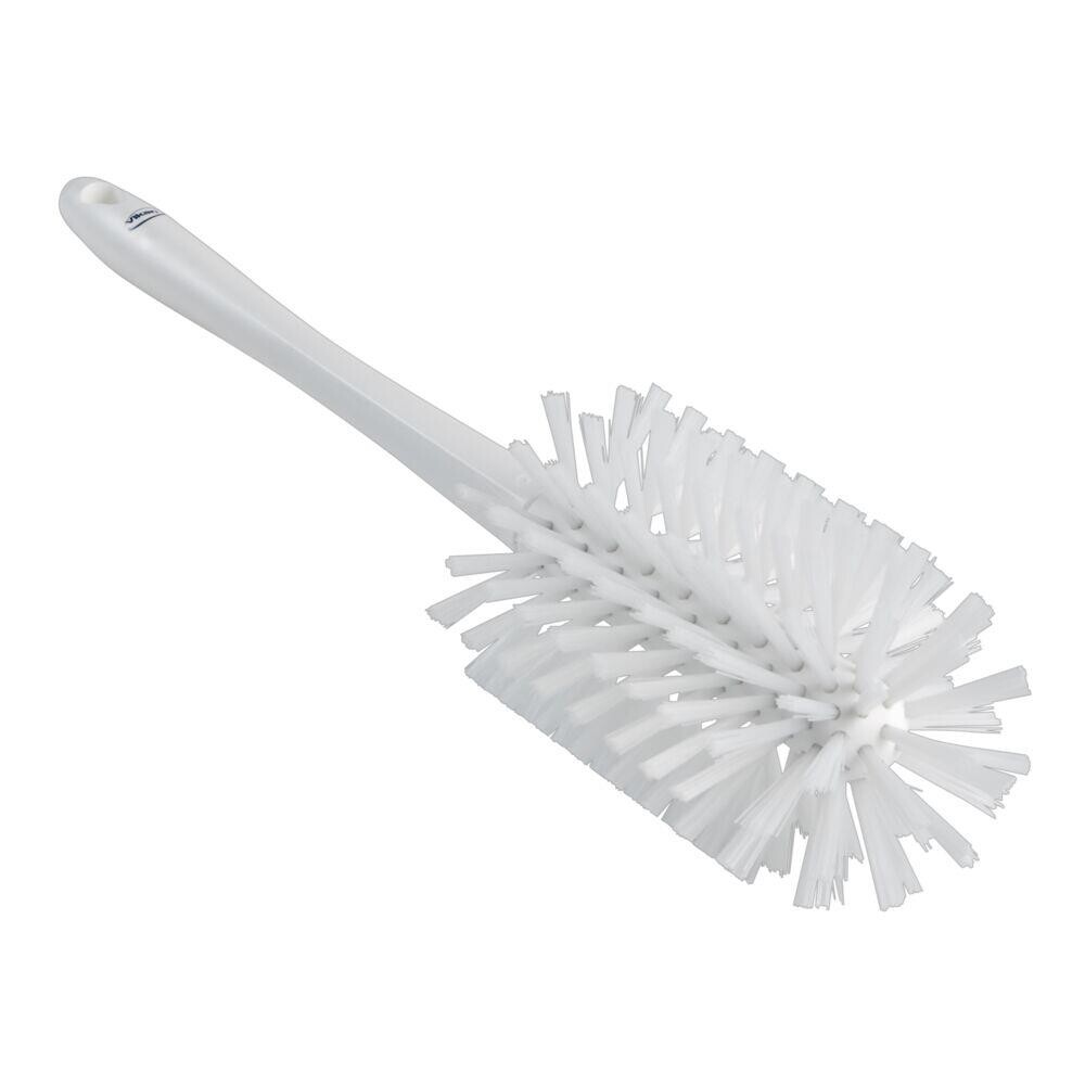 Rørbørste, Vikan, 430mm, Ø90mm, hvid, PP/polyester/rustfrit stål, medium/stive børstehår