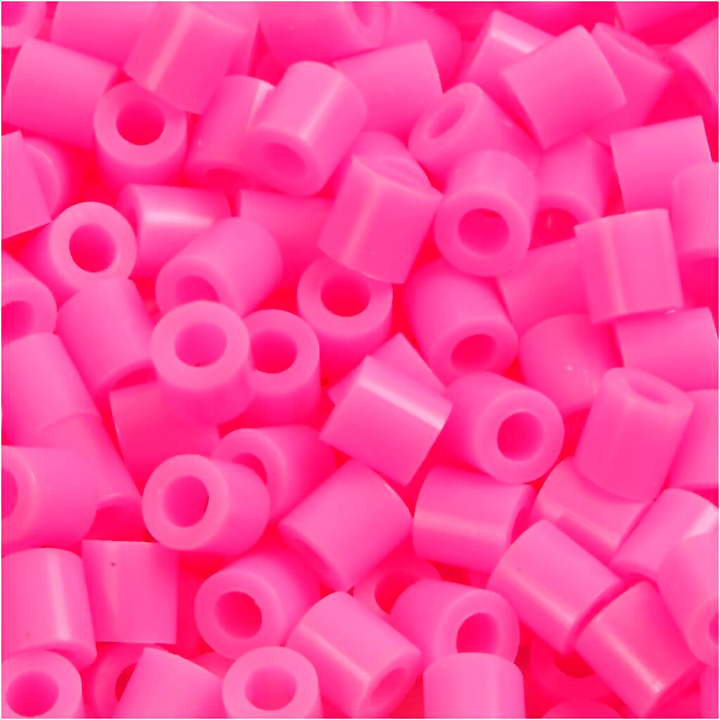 Rørperler 5 x 5 mm - hulstørrelse 2,5 mm - rosa (2) - medium - 1100 stk.