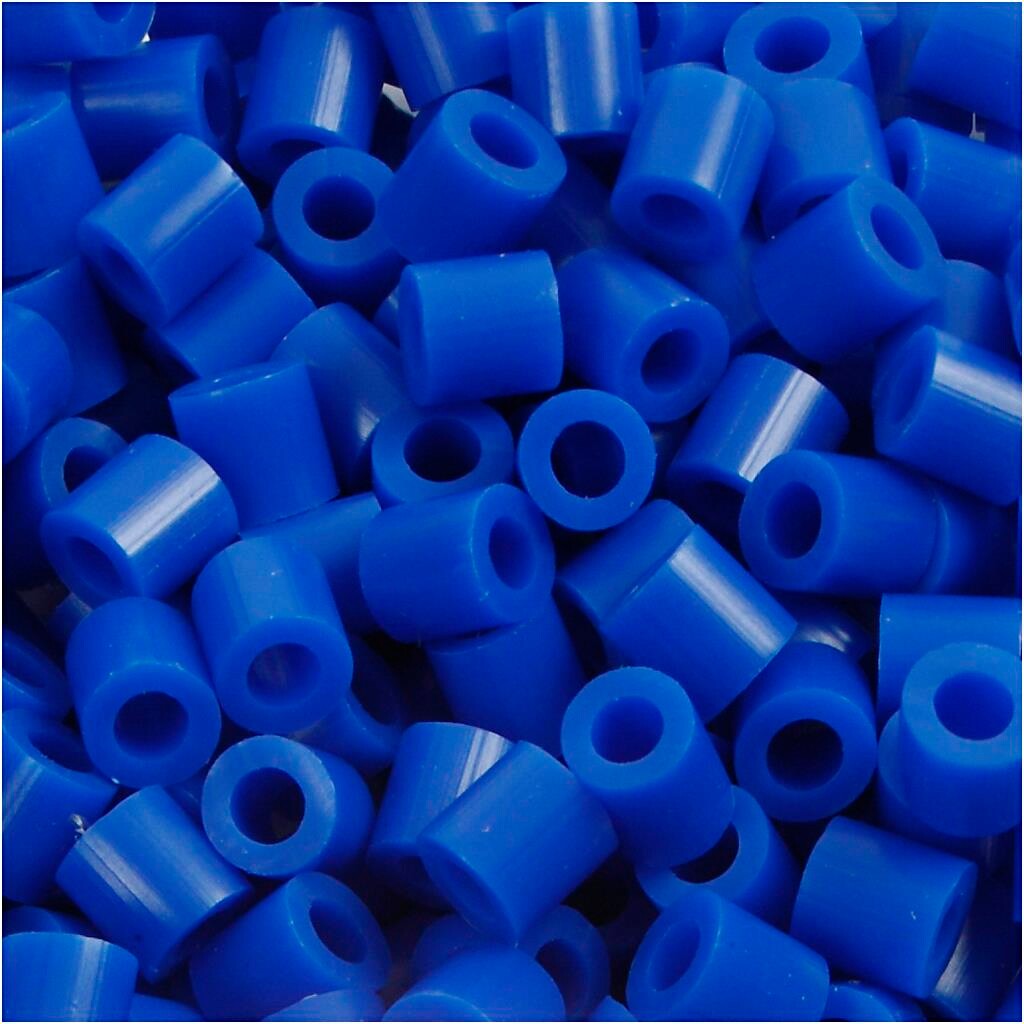 Rørperler størrelse medium 5 x 5 mm - hulstr. 2,5 mm - mørk blå (21) - 6000 stk.