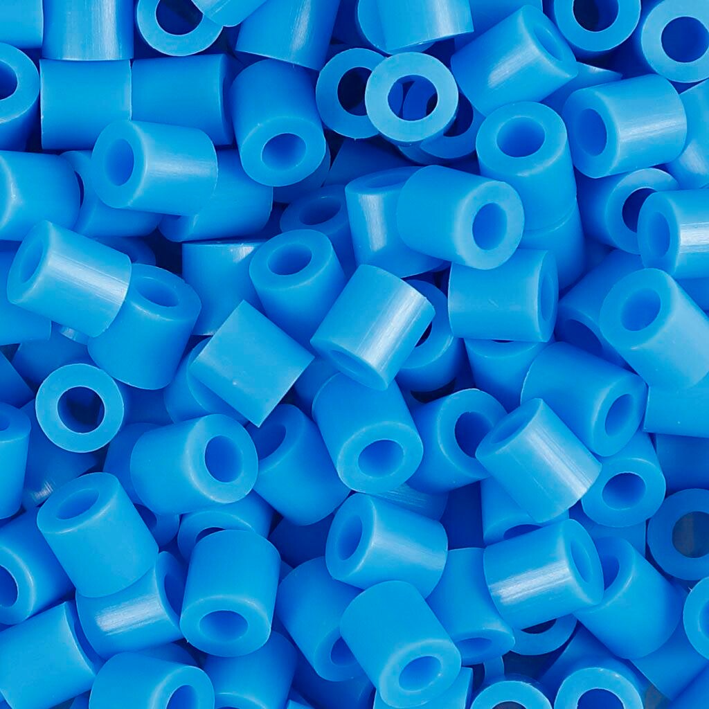 Rørperler, str. 5x5 mm, hulstr. 2,5 mm, medium, blå (32238), 6000 stk./ 1 pk.