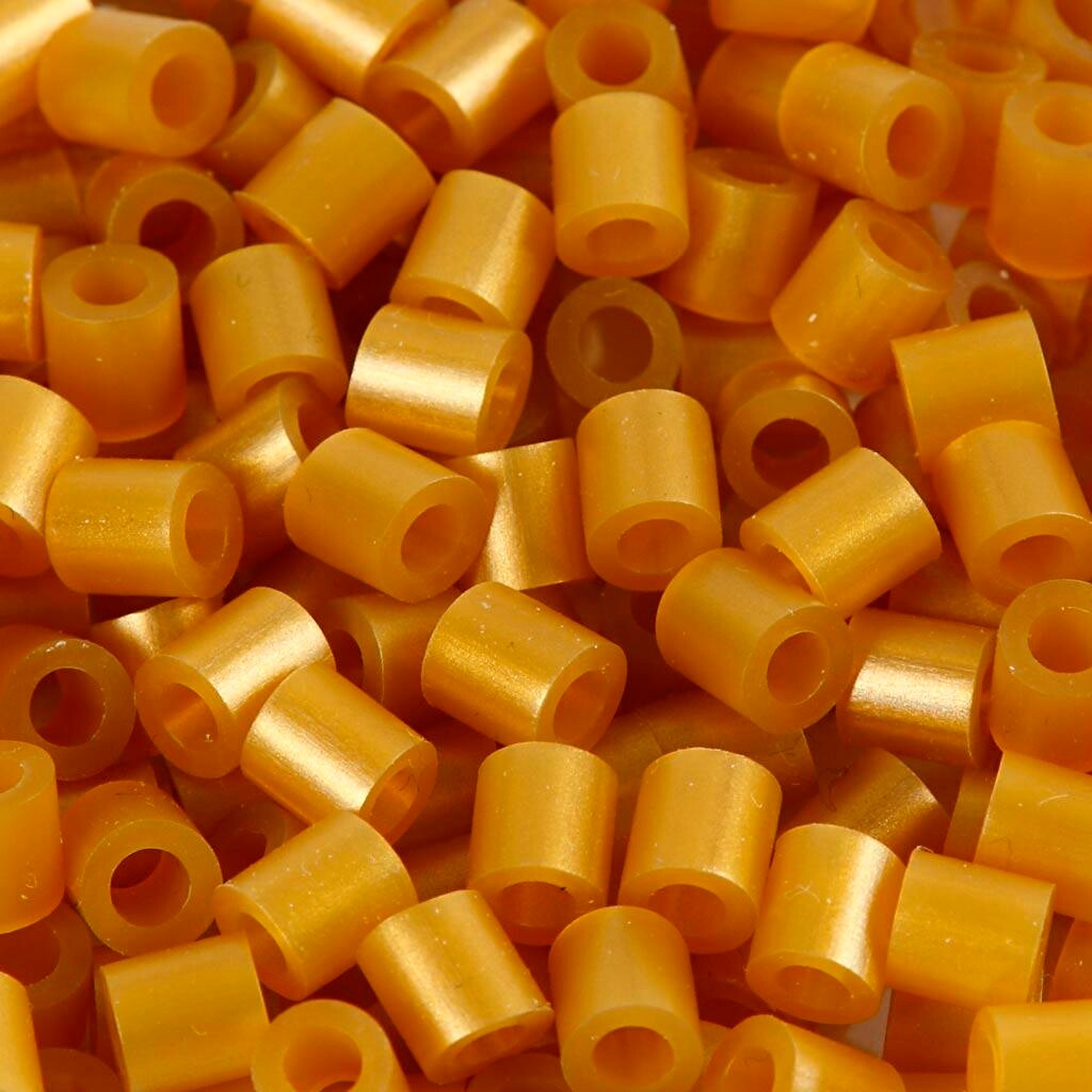 Rørperler, str. 5x5 mm, hulstr. 2,5 mm, medium, guld (32263), 6000 stk./ 1 pk.
