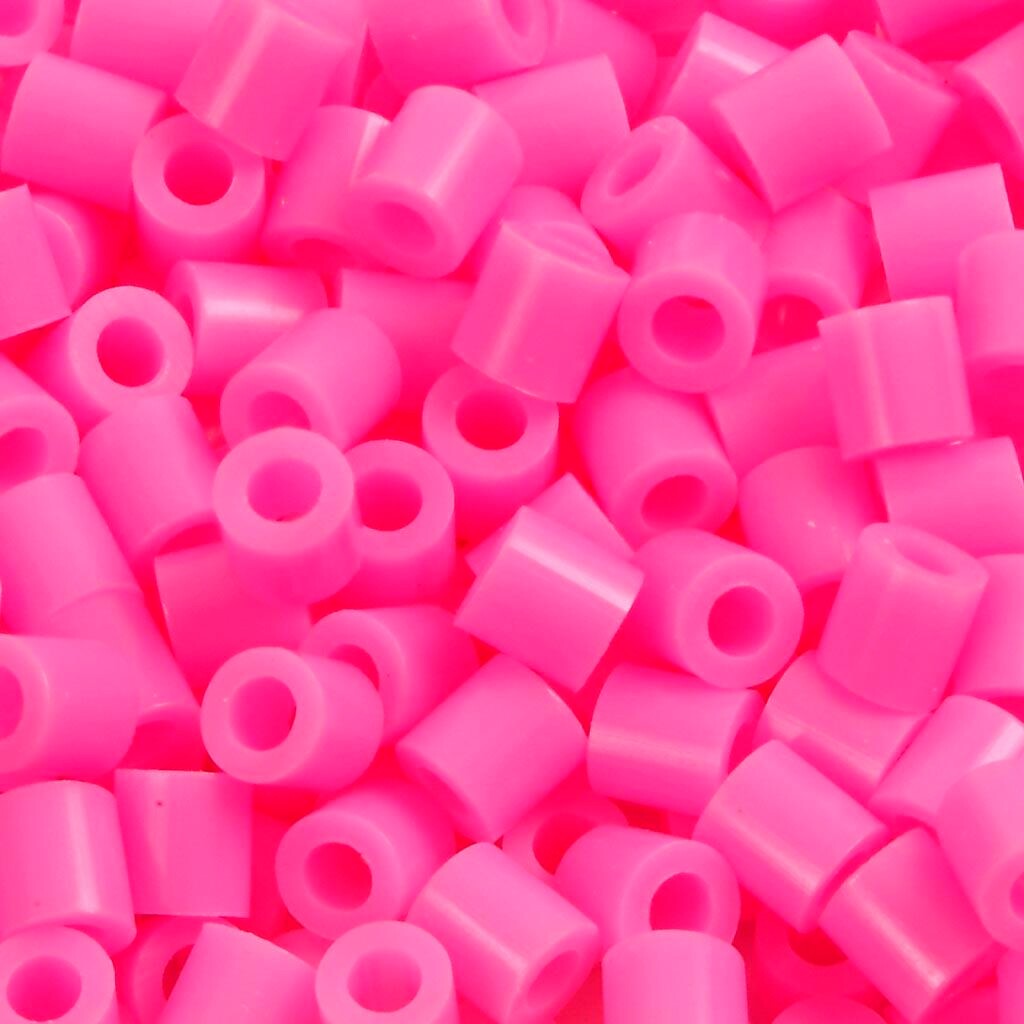 Rørperler, str. 5x5 mm, hulstr. 2,5 mm, medium, rosa (32222), 6000 stk./ 1 pk.