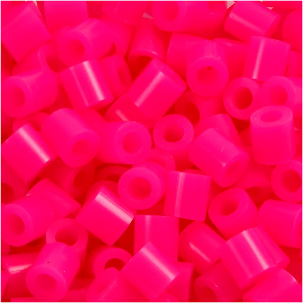 Rørperler str. medium 5 x 5 mm - hulstørrelse 2,5 mm - cerise (18) - 1100 stk.