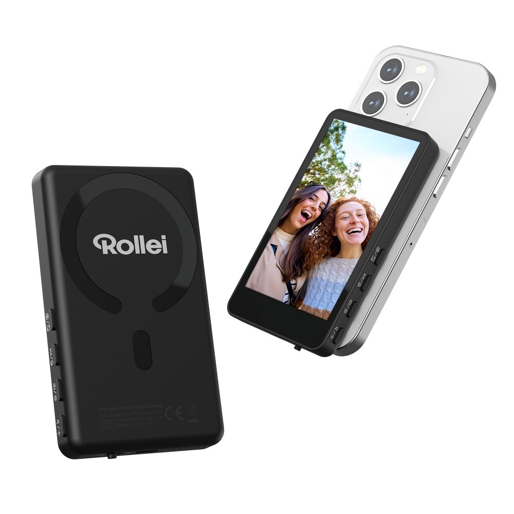 Mini Tripods, Rollei, Easy Creator Selfie Monitor, sort