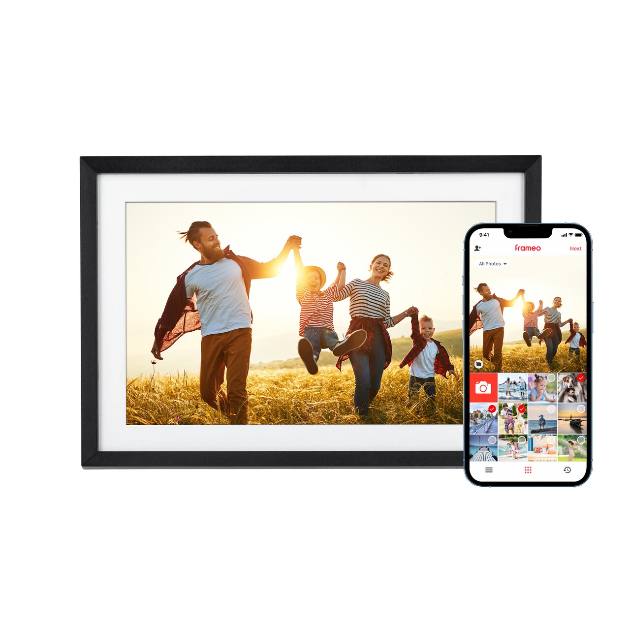 Digital fotoramme, Rollei, Smart Frame, WiFi 107, sort, 32 GB