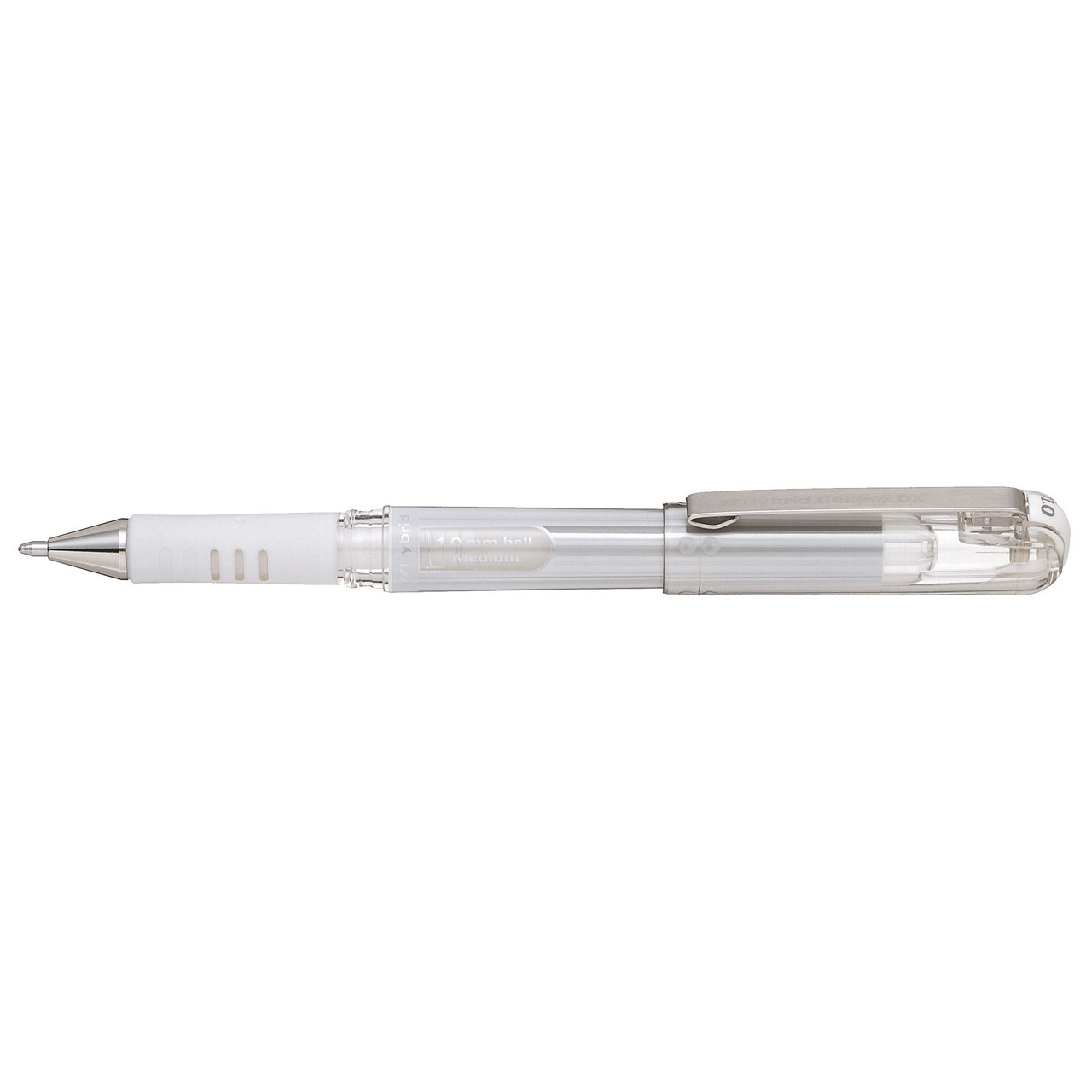 Gelroller - Pentel Hybrid K230 Metallic - Hvid - 0,7 mm