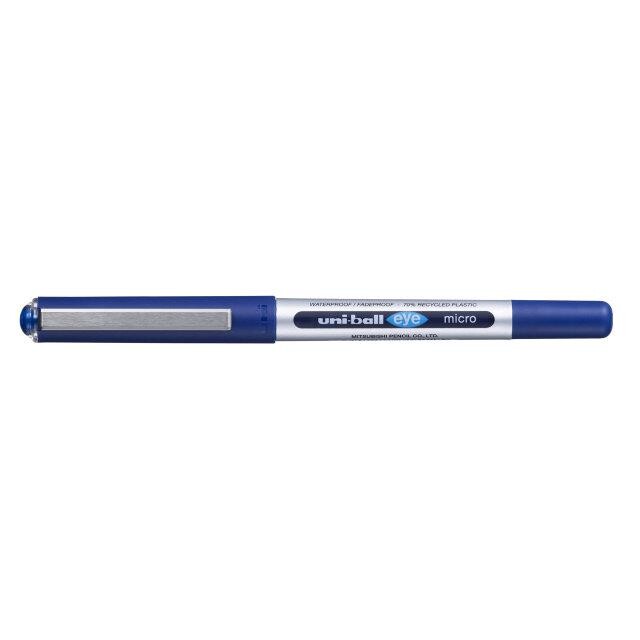 Rollerpen Uni-ball Eye blå 0,2mm UB-150 70% genbrugsplast - 12 stk