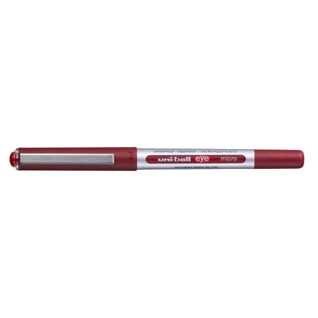 Rollerpen Uni-ball Eye rød 0,2mm UB-150 70% genbrugsplast - 12 stk